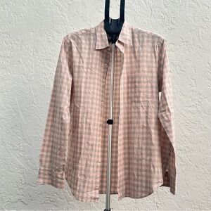 J. Crew Pink and Gray Checkered Shirt